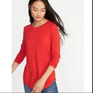 New Old Navy Luxe Red Long Sleeve‎ Top